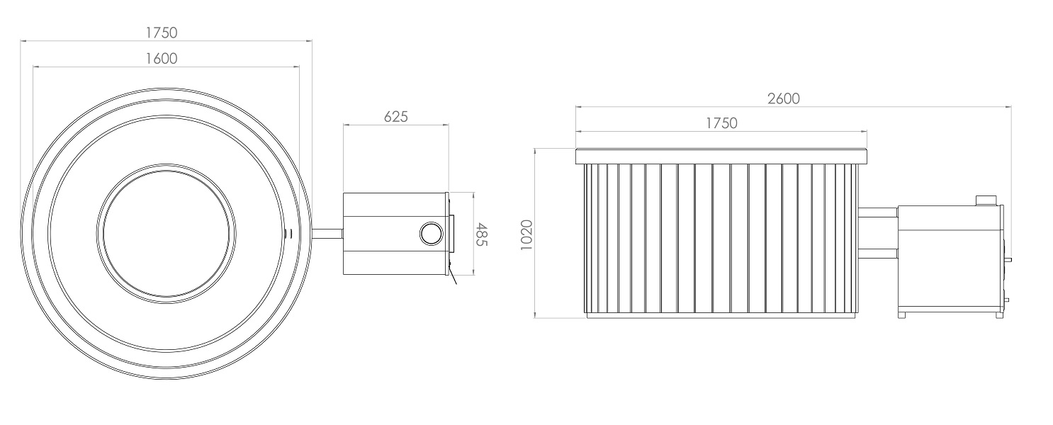 Afmeting luxury hottub houtgestookte kachel ticra outdoor